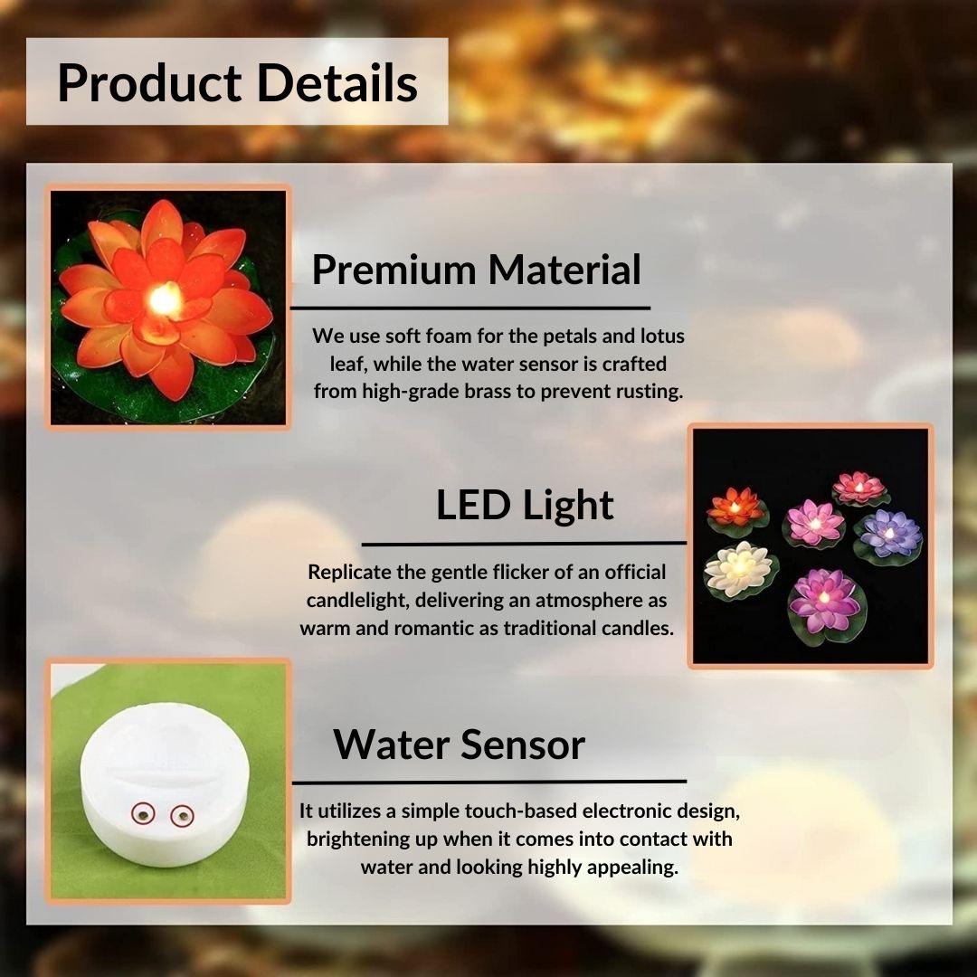 WaterLilies – Lotus Water Sensor Floating Candles